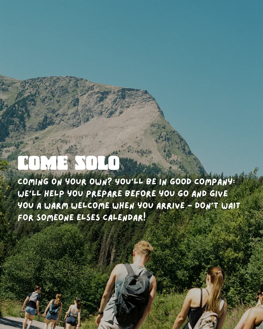 Come solo: coming on your own? You’ll be in good company. We’ll help you prepare before you go and give you a warm welcome when you arrive.
